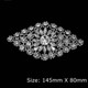 Sew-On Diamante Motif - 145mm x 80mm - Silver